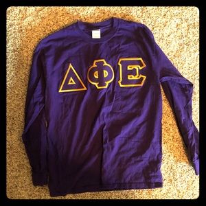 Delta Phi Epsilon purple/gold long sleeve